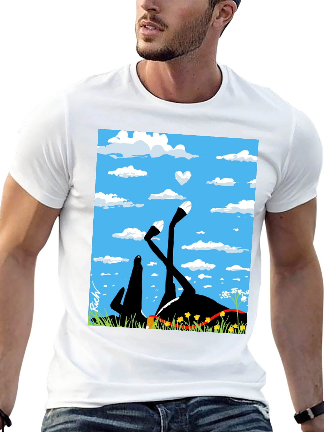 Whimsical Horse T-Shirt - Blue Sky Dreamer