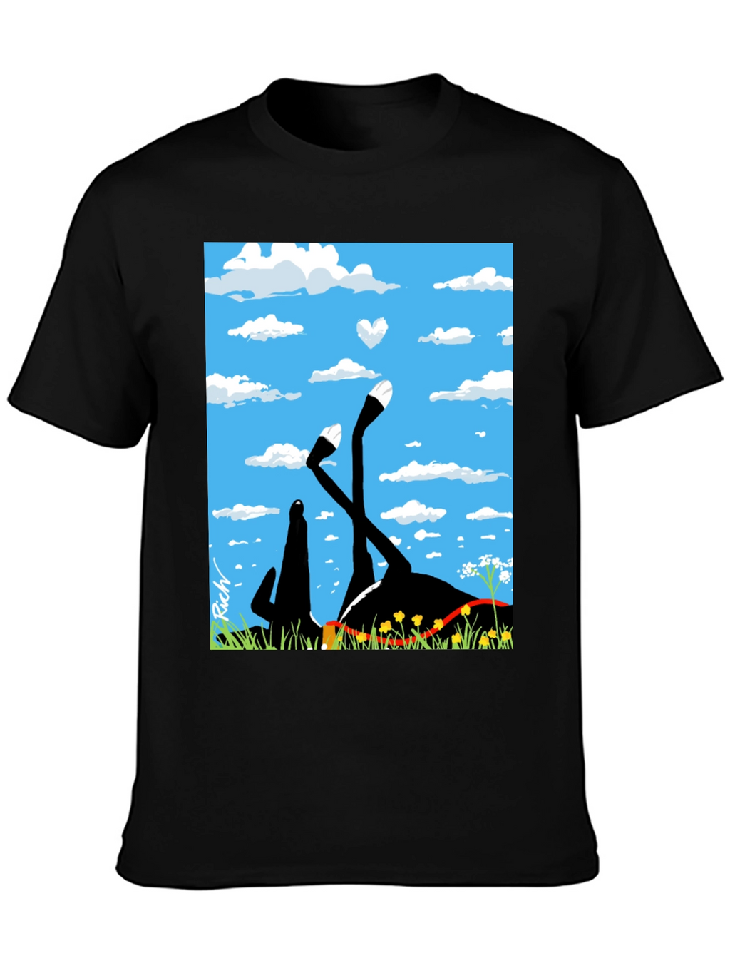 Whimsical Horse T-Shirt - Blue Sky Dreamer