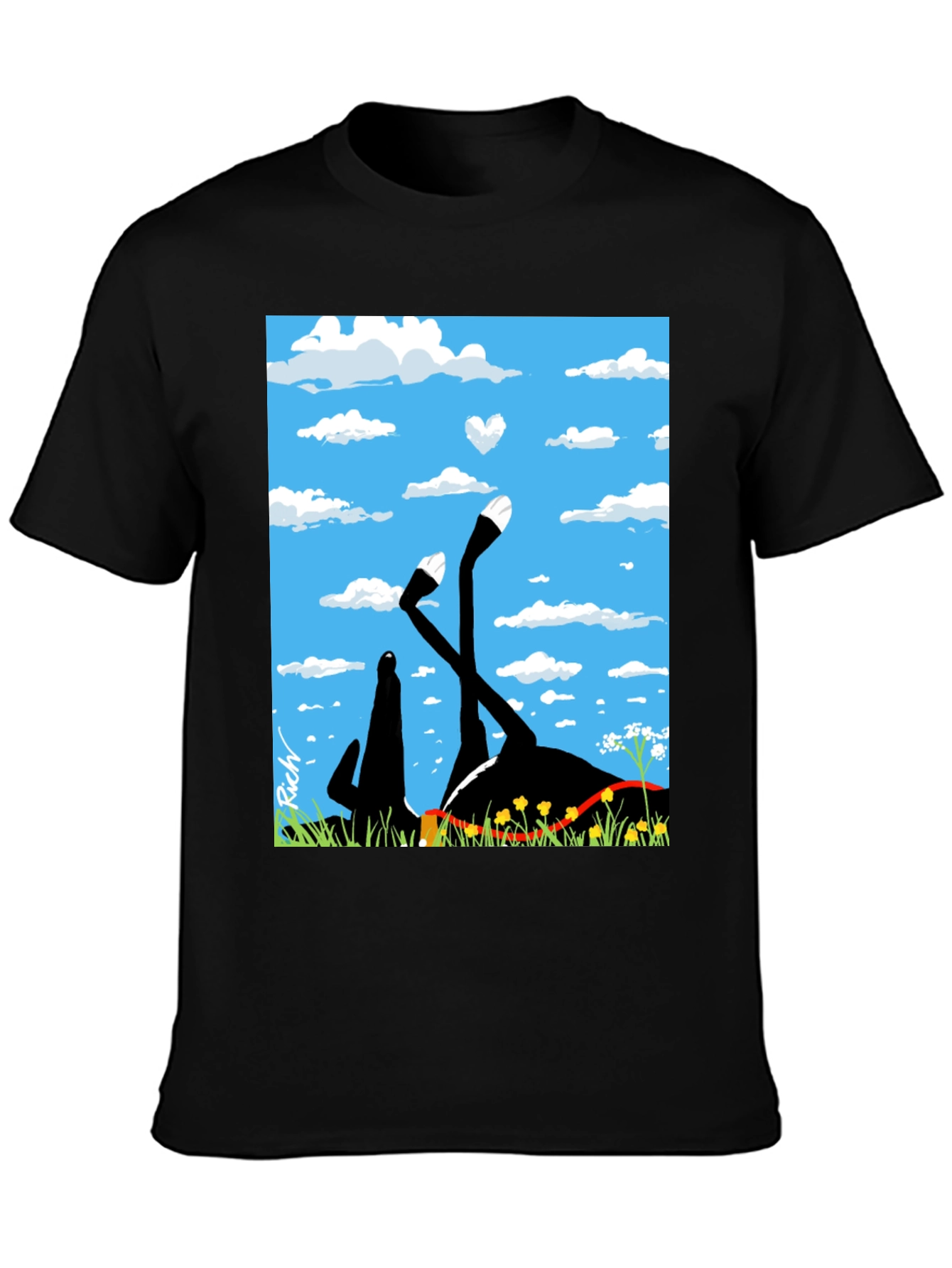 Whimsical Horse T-Shirt - Blue Sky Dreamer