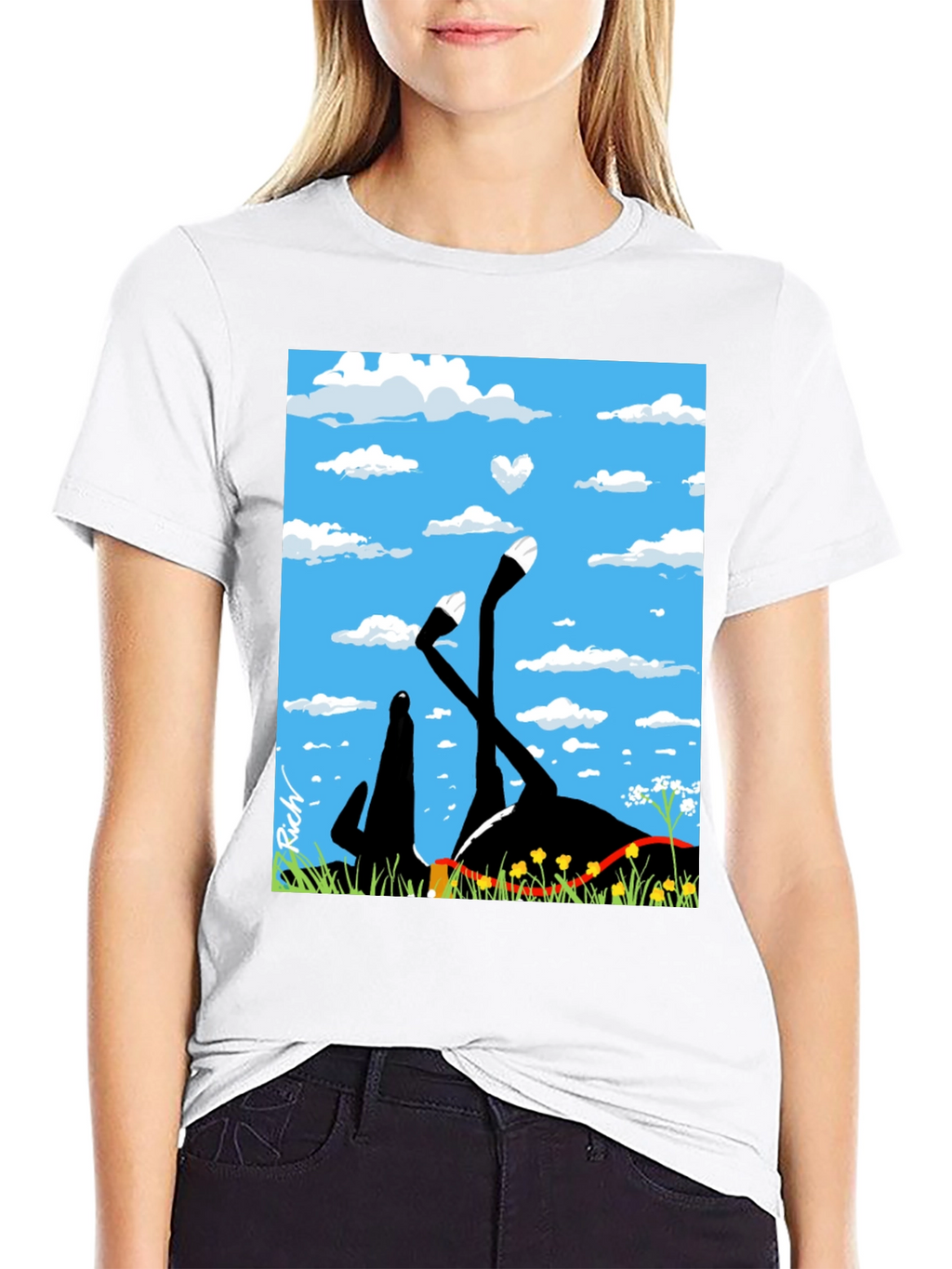 Whimsical Horse T-Shirt - Blue Sky Dreamer