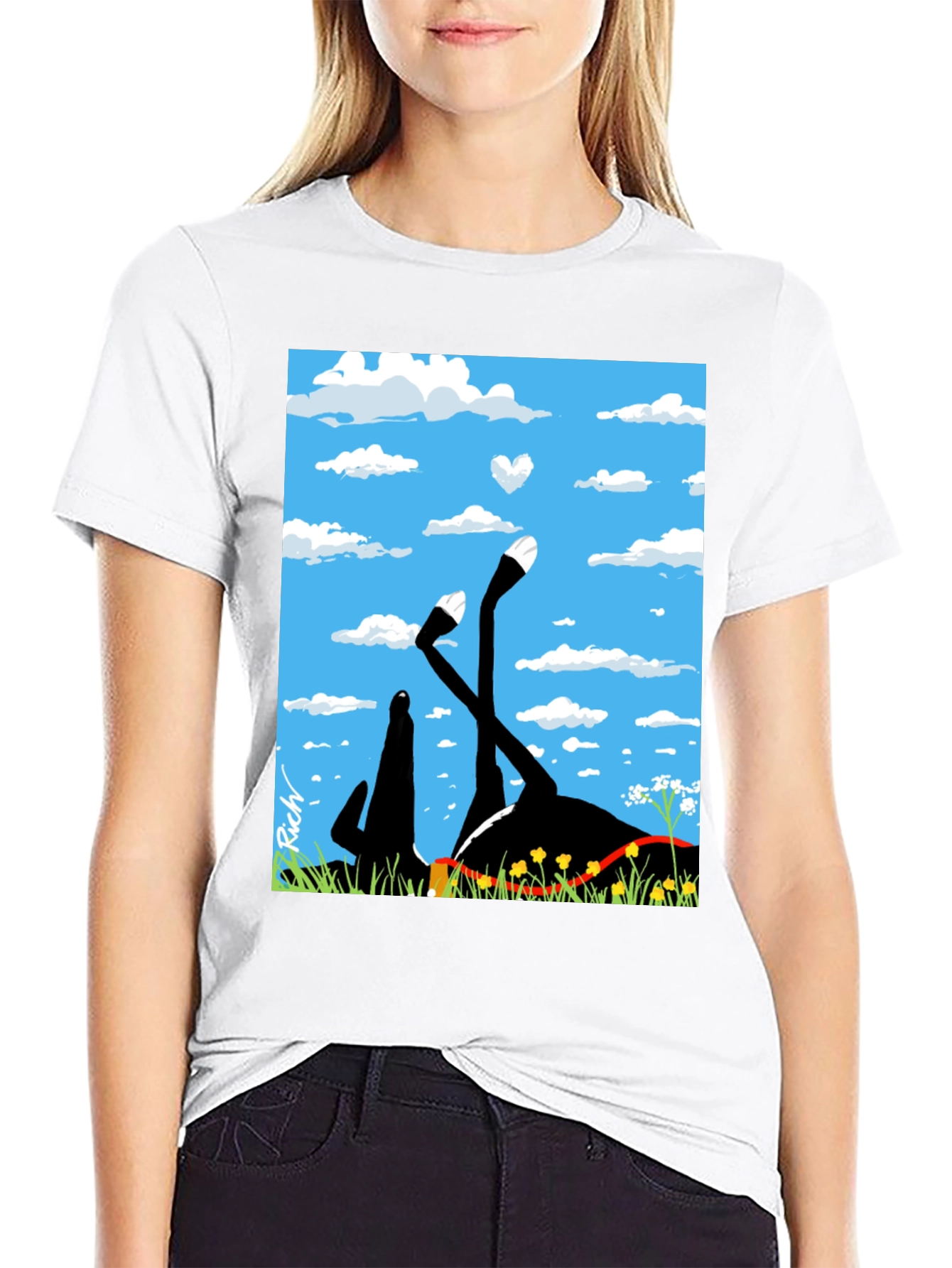 Whimsical Horse T-Shirt - Blue Sky Dreamer
