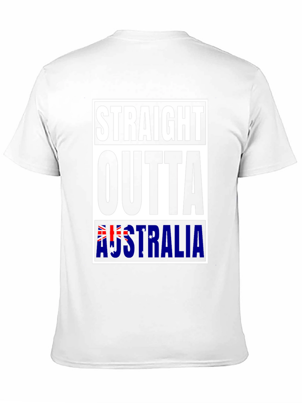 Straight Outta Australia Black Graphic T-Shirt