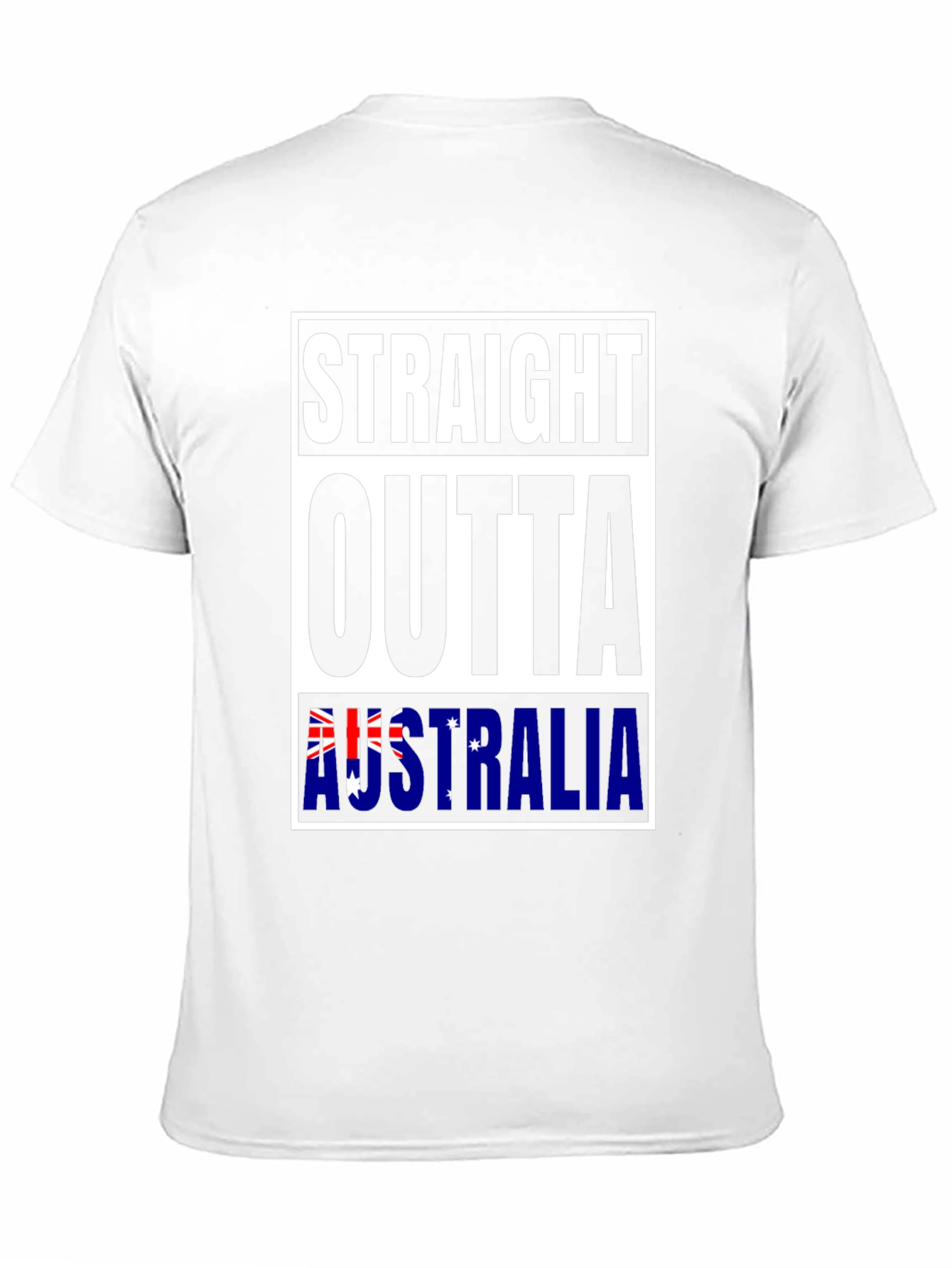 Straight Outta Australia Black Graphic T-Shirt