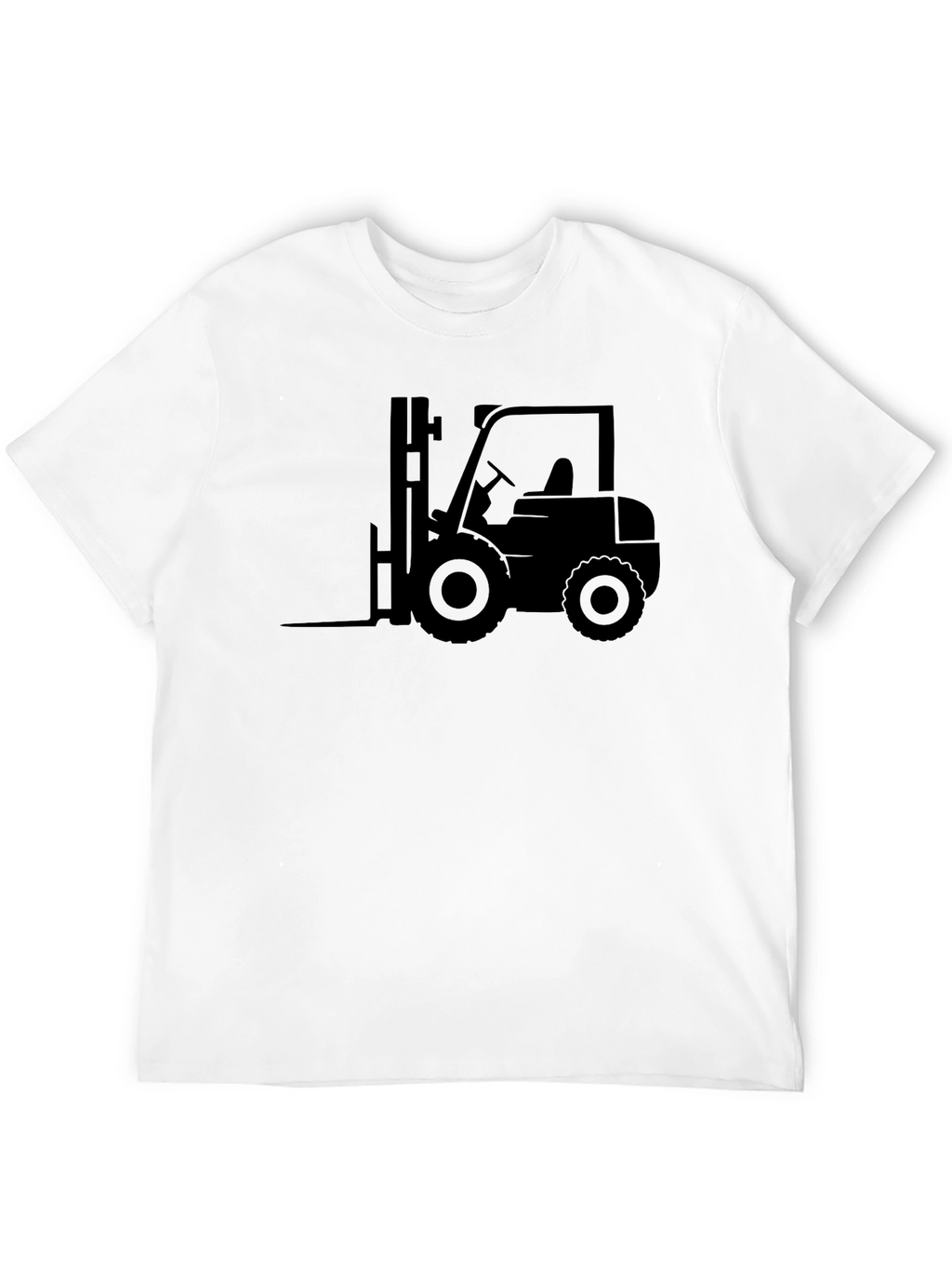 Forklift Graphic Tee - Black Crew Neck T-Shirt