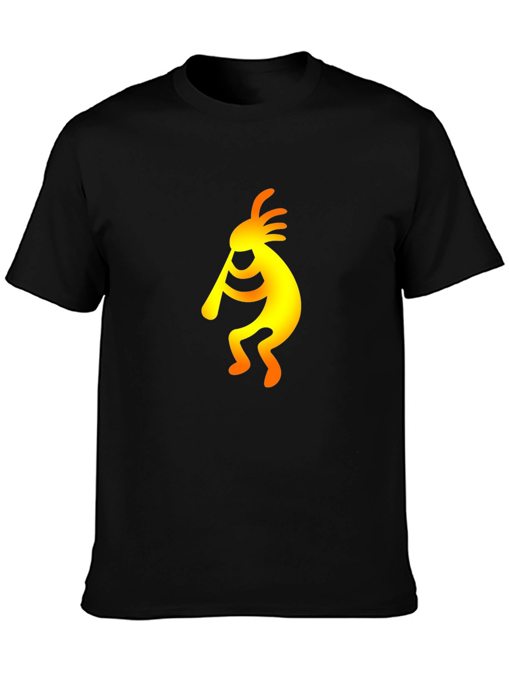 Kokopelli Graphic Tee - Black Cotton T-Shirt