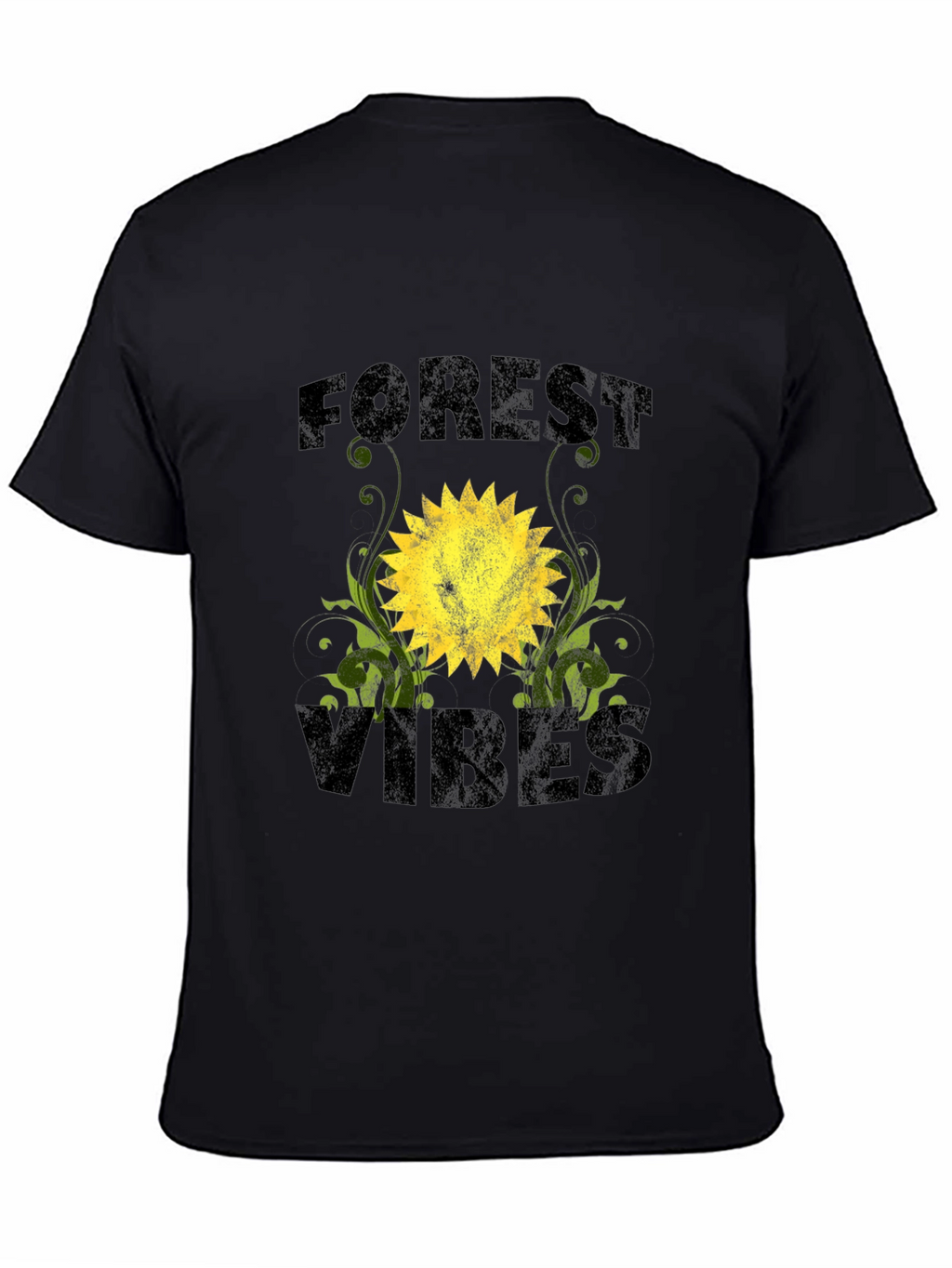 Forest Vibes Graphic T-Shirt - Black