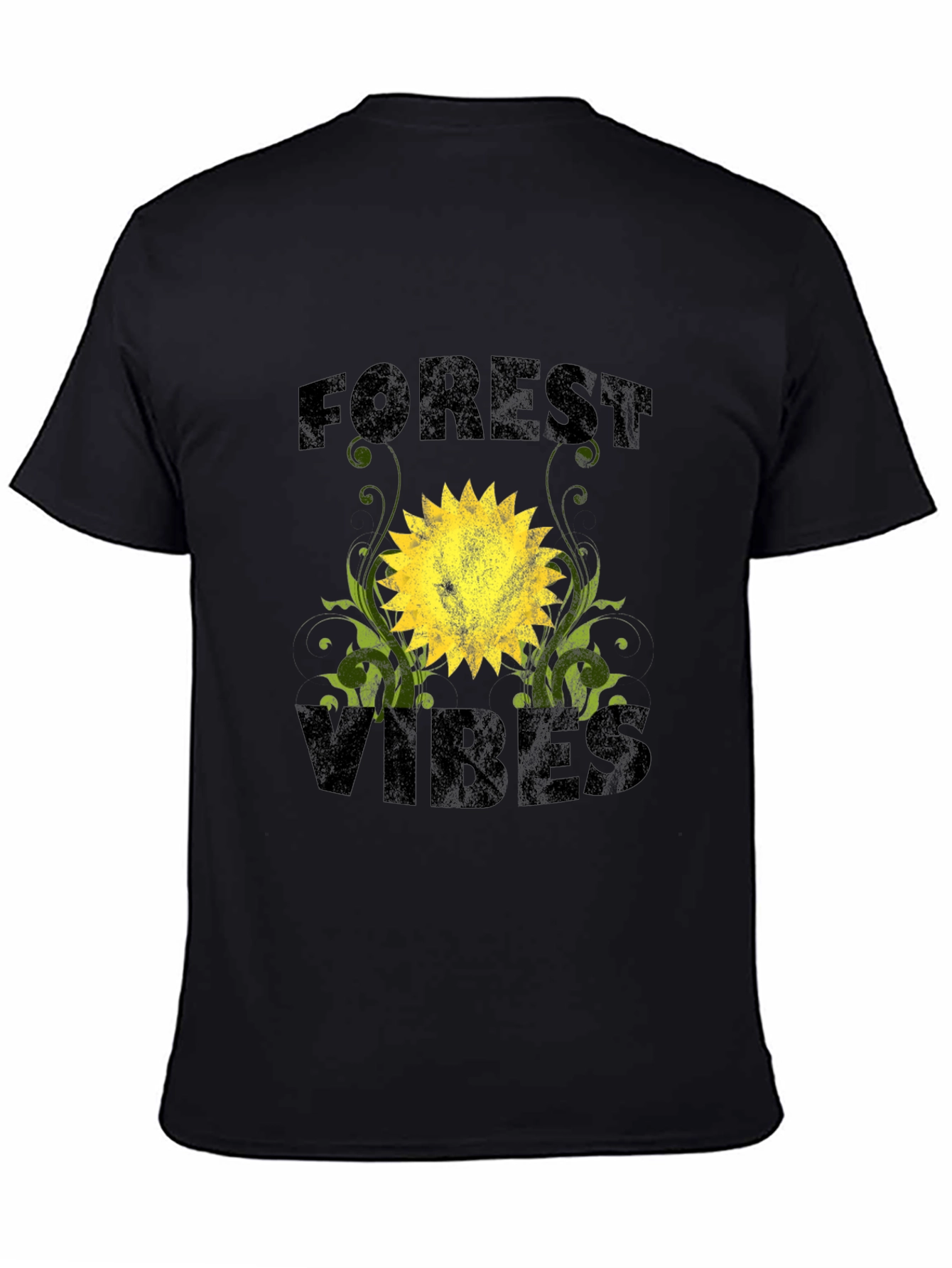 Forest Vibes Graphic T-Shirt - Black