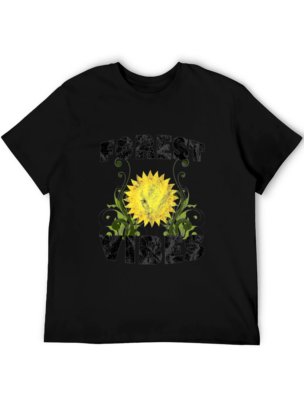 Forest Vibes Graphic T-Shirt - Black