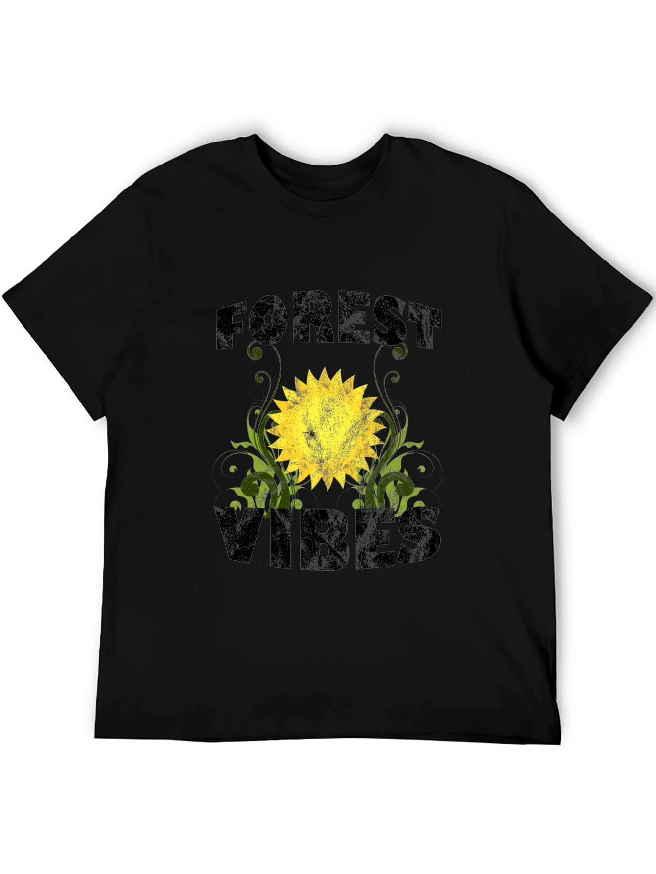 Forest Vibes Graphic T-Shirt - Black