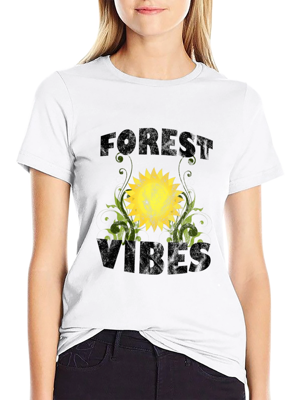 Forest Vibes Graphic T-Shirt - Black