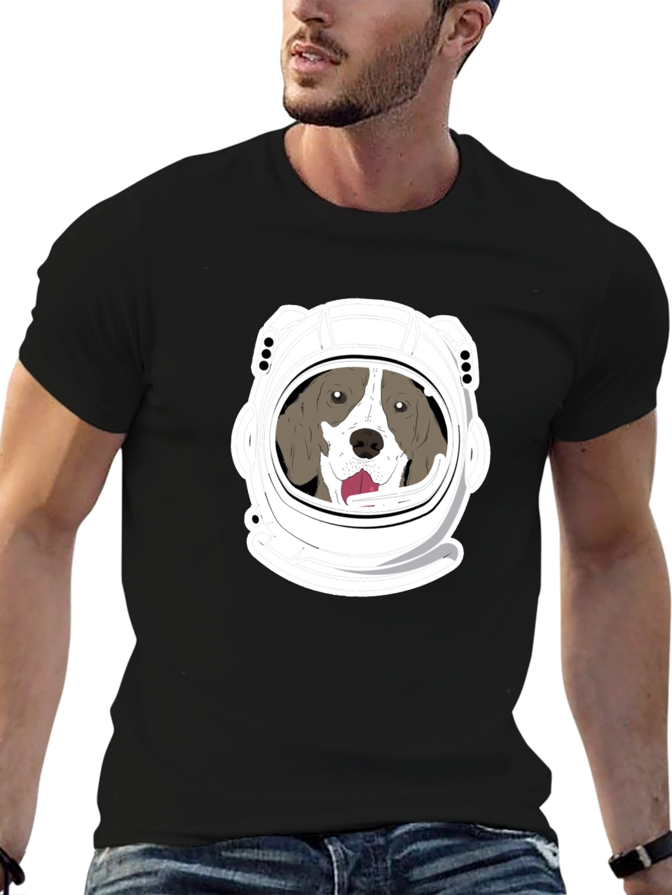 Dog Astronaut Graphic T-Shirt