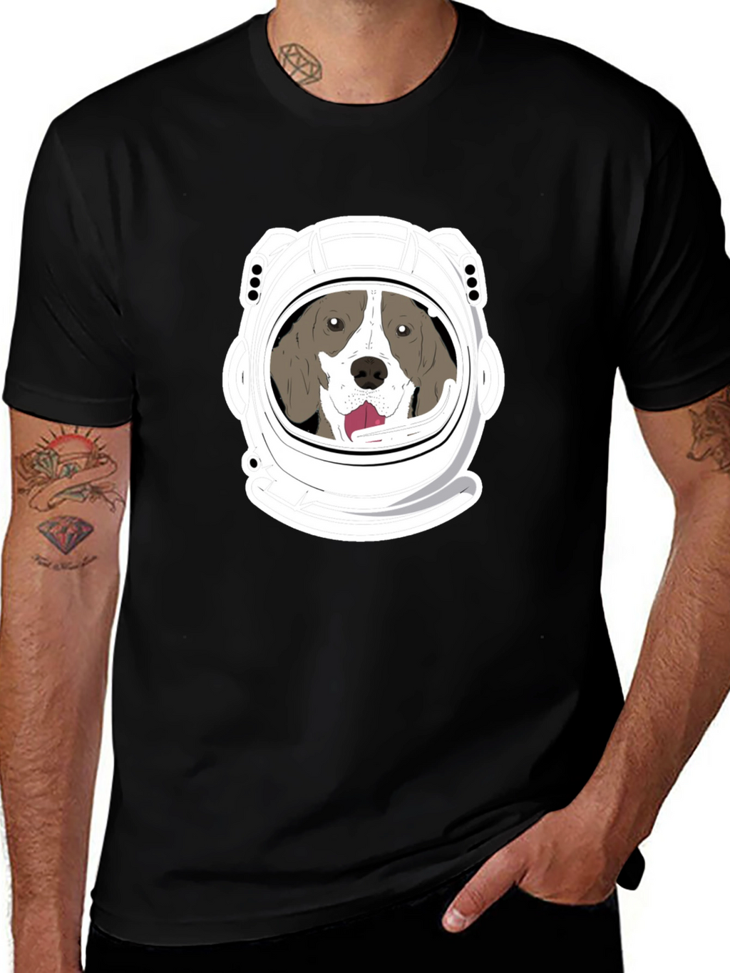 Dog Astronaut Graphic T-Shirt