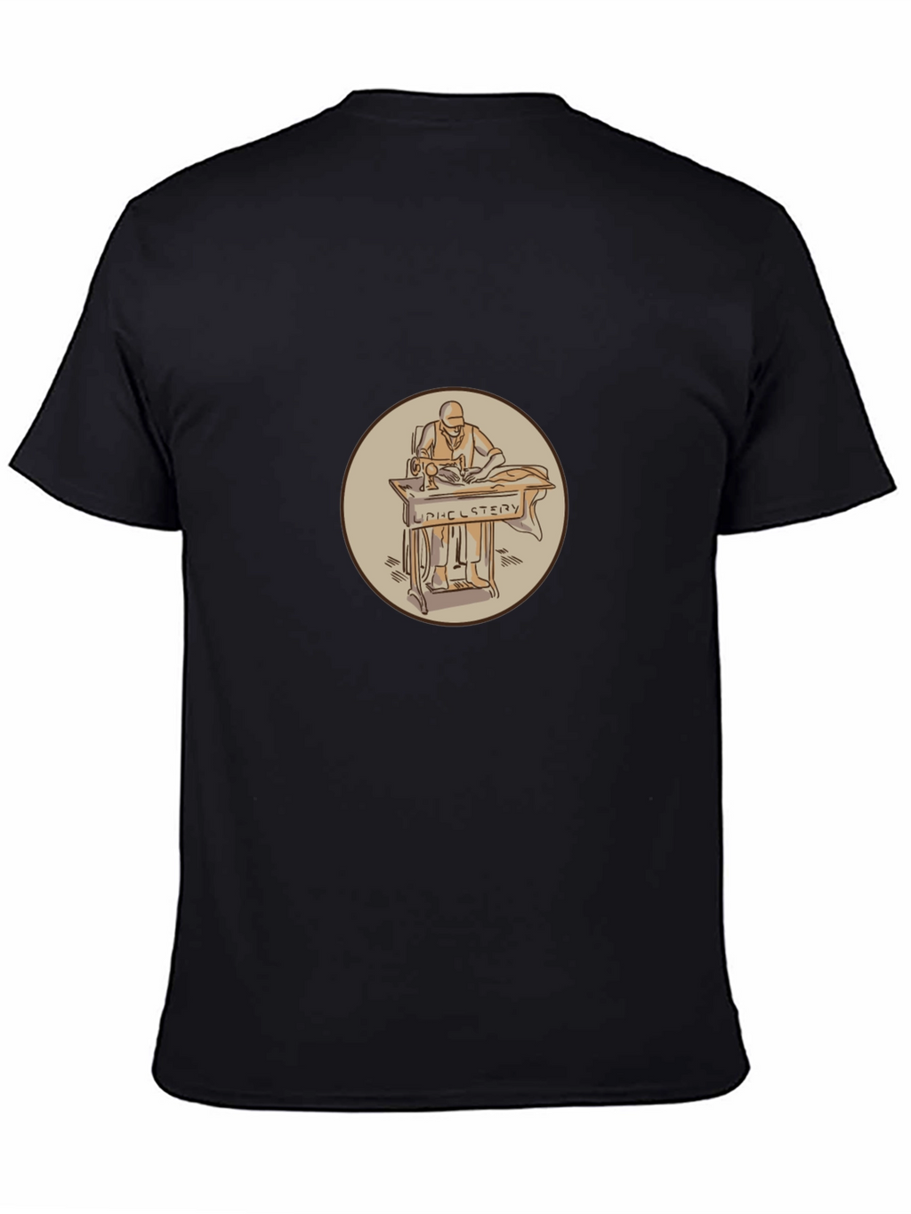 Upholstery Sewing Black T-Shirt