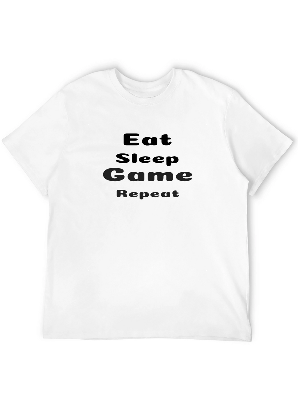 Eat Sleep Game Repeat Black T-Shirt