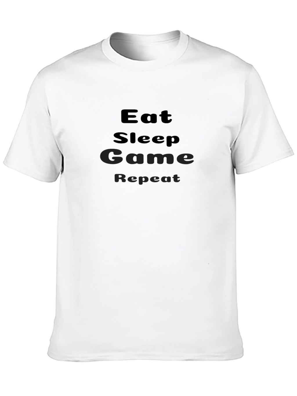 Eat Sleep Game Repeat Black T-Shirt