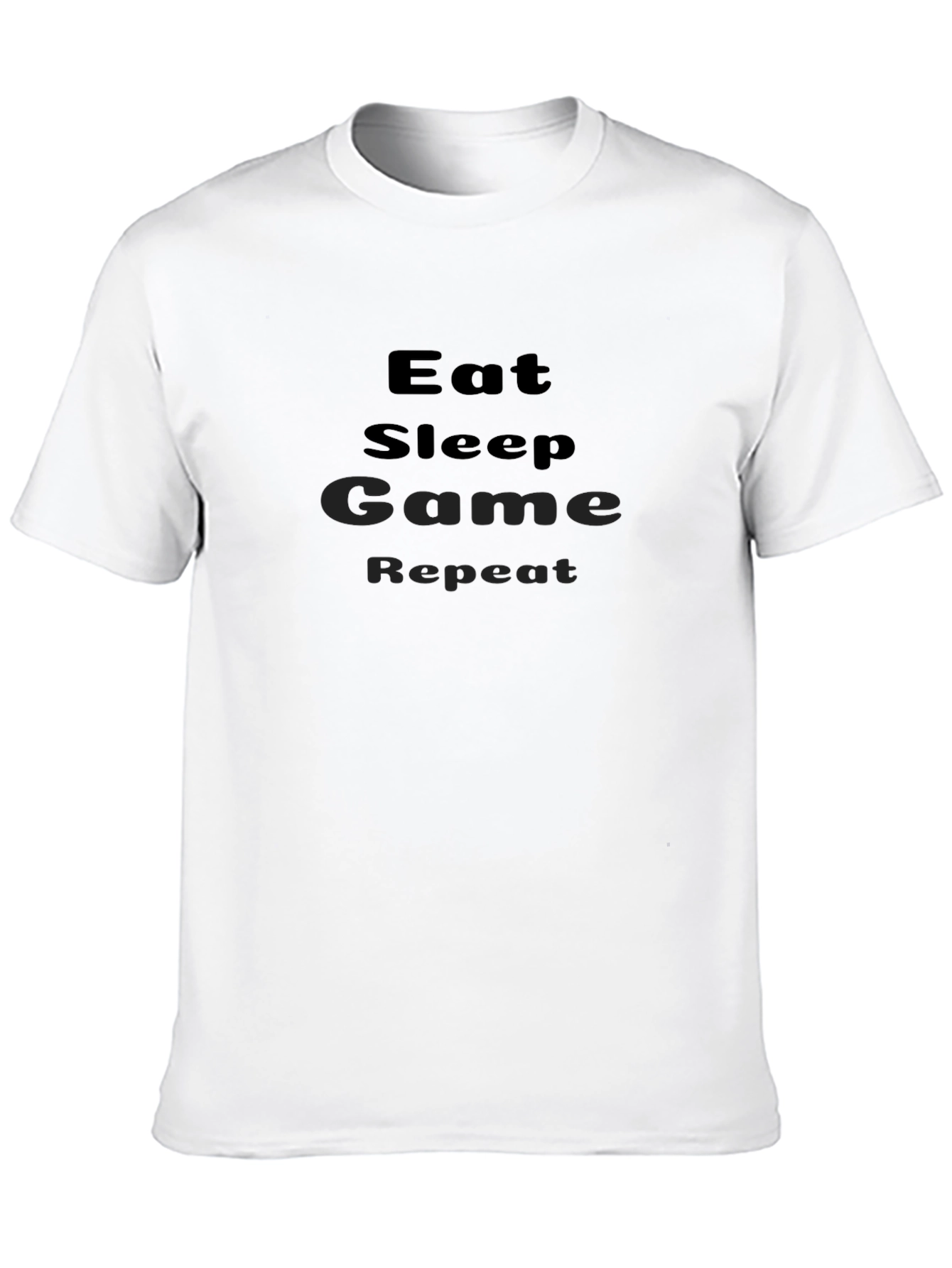 Eat Sleep Game Repeat Black T-Shirt