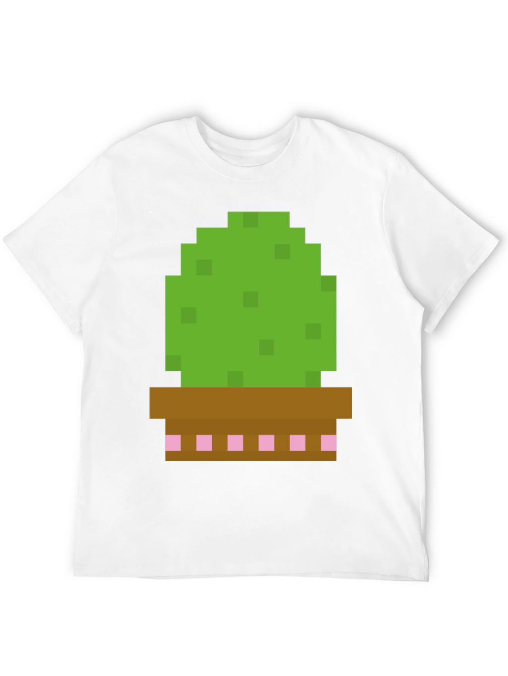 Pixel Cactus Graphic Tee - Gamer Style Shirt