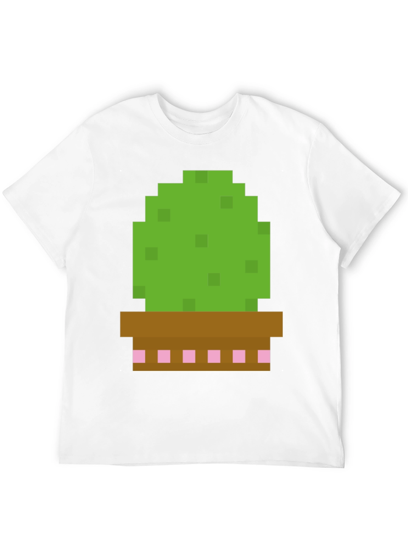 Pixel Cactus Graphic Tee - Gamer Style Shirt