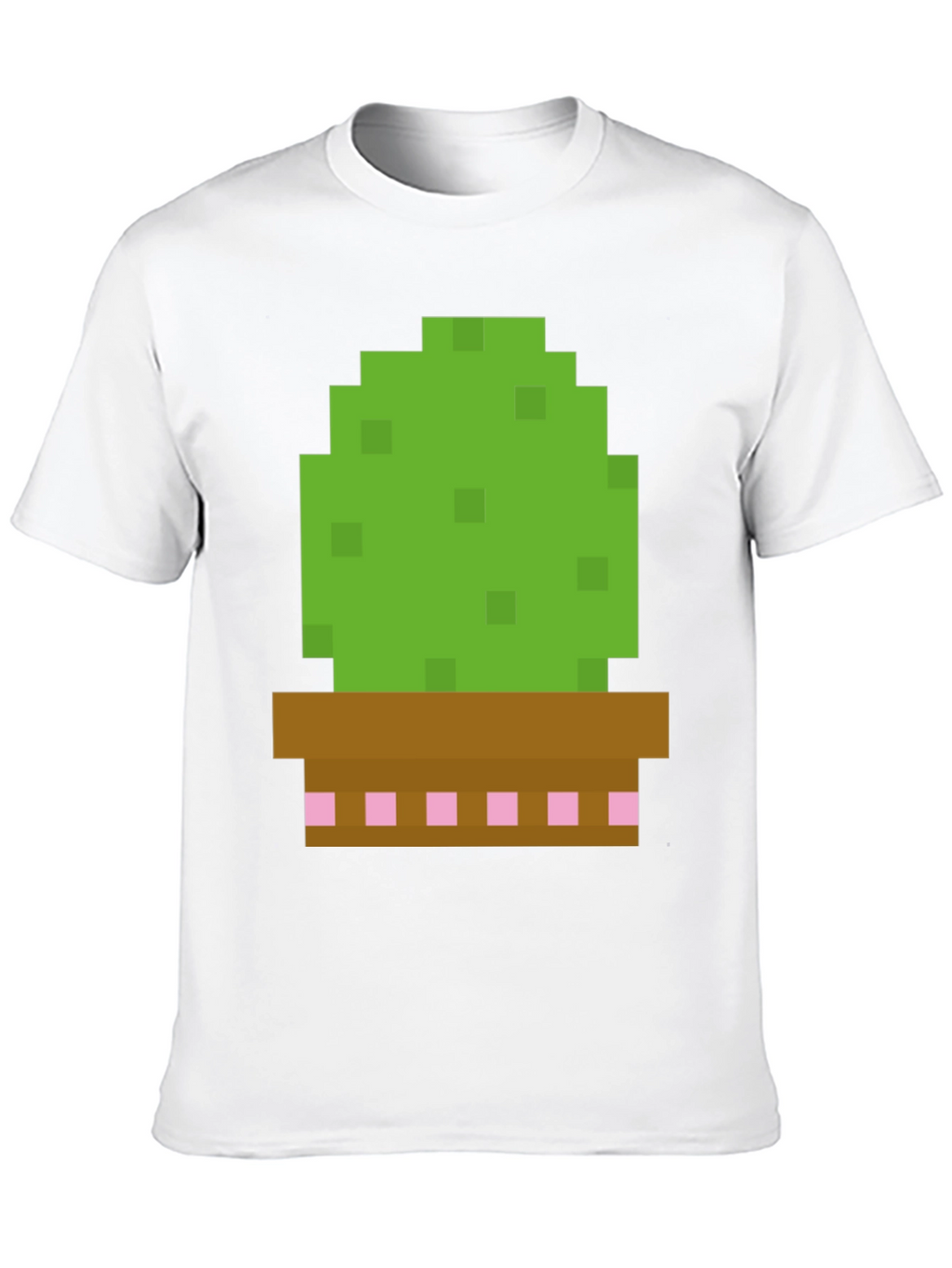Pixel Cactus Graphic Tee - Gamer Style Shirt