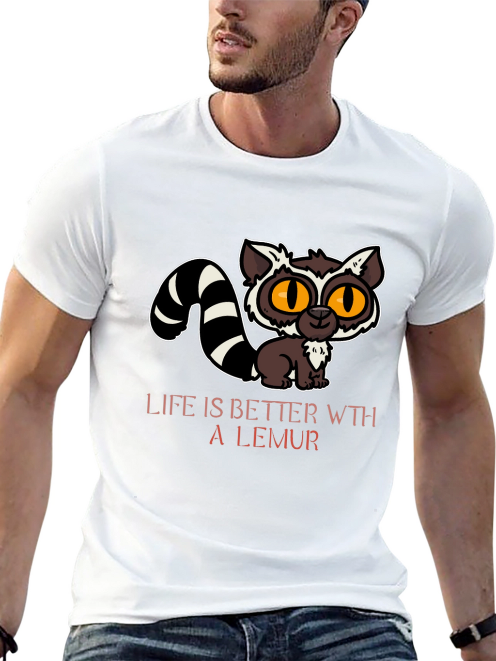 Cute Lemur Graphic T-Shirt