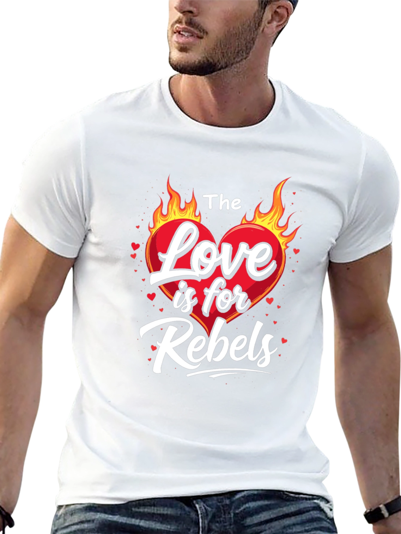 The Love is for Rebels Black Graphic Tee