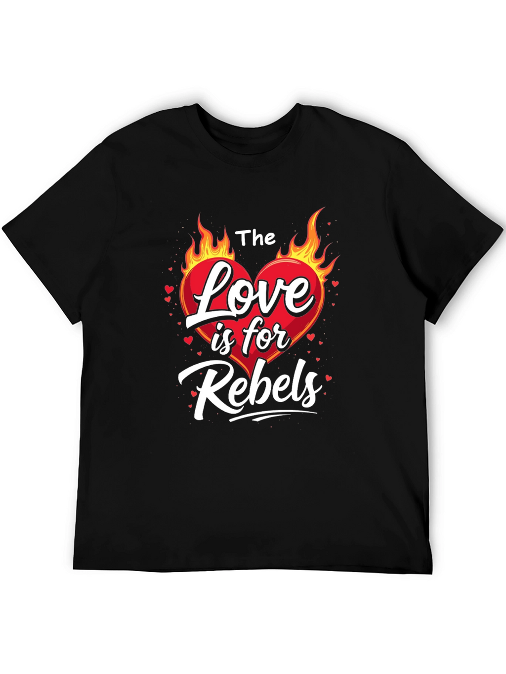 The Love is for Rebels Black Graphic Tee