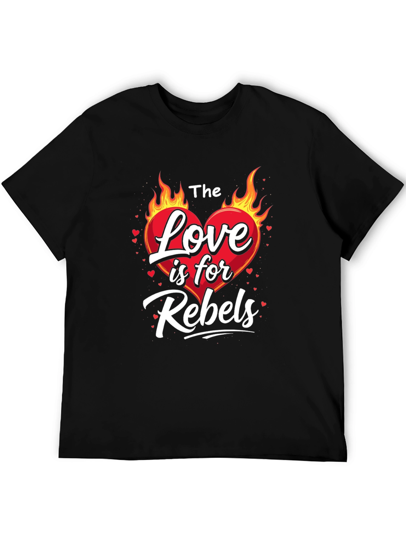 The Love is for Rebels Black Graphic Tee
