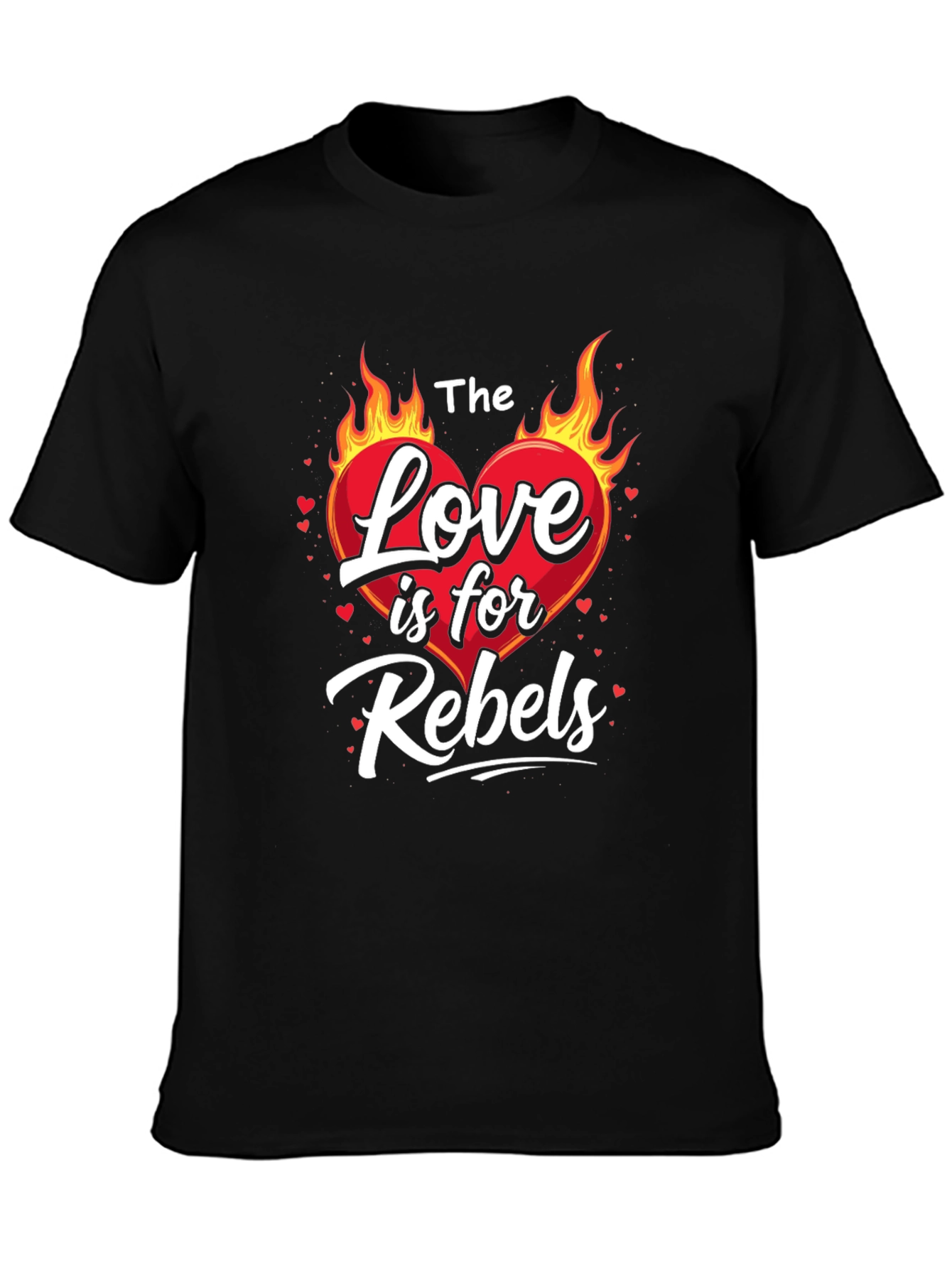 The Love is for Rebels Black Graphic Tee