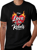 The Love is for Rebels Black Graphic Tee