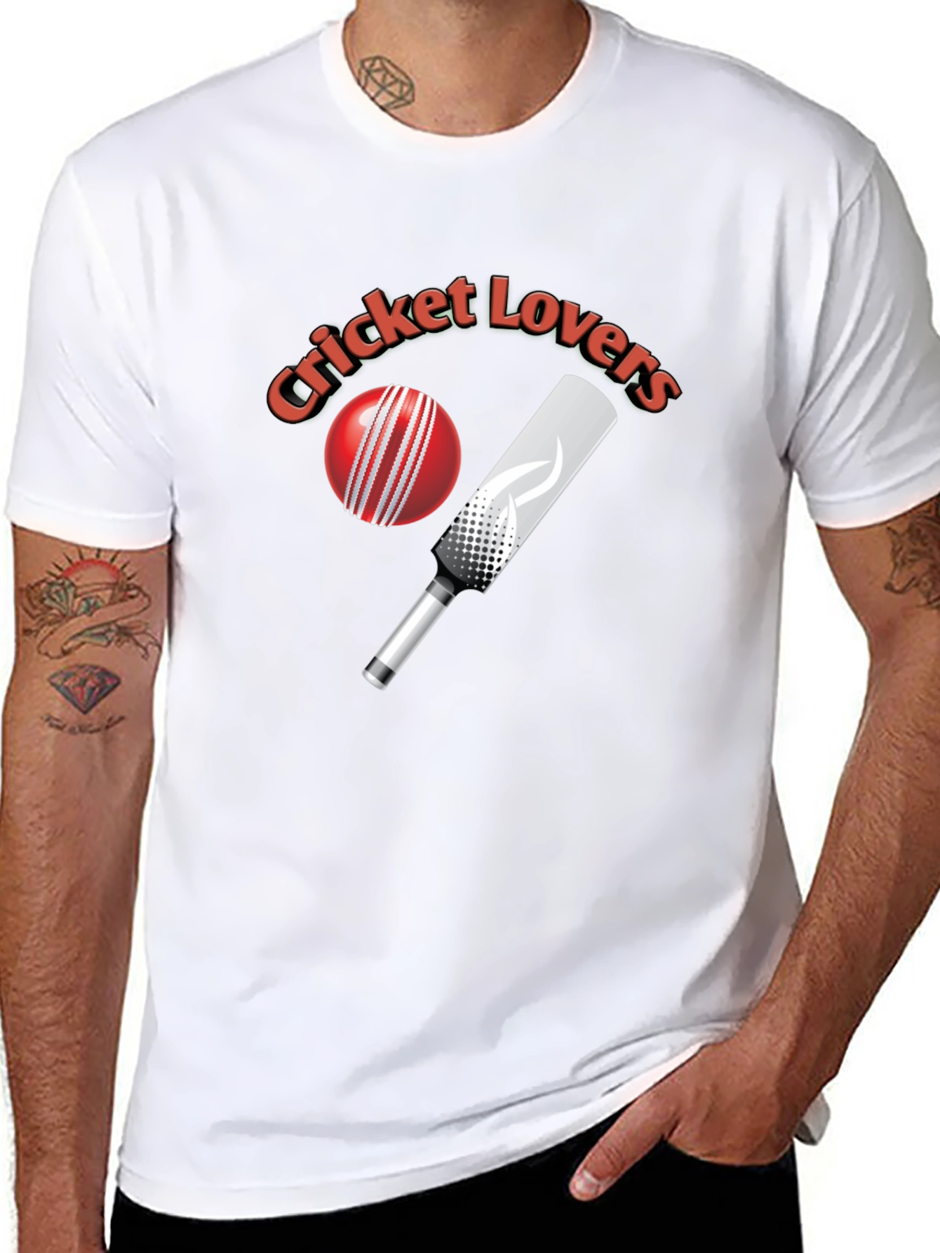 Cricket Lovers Black T-Shirt
