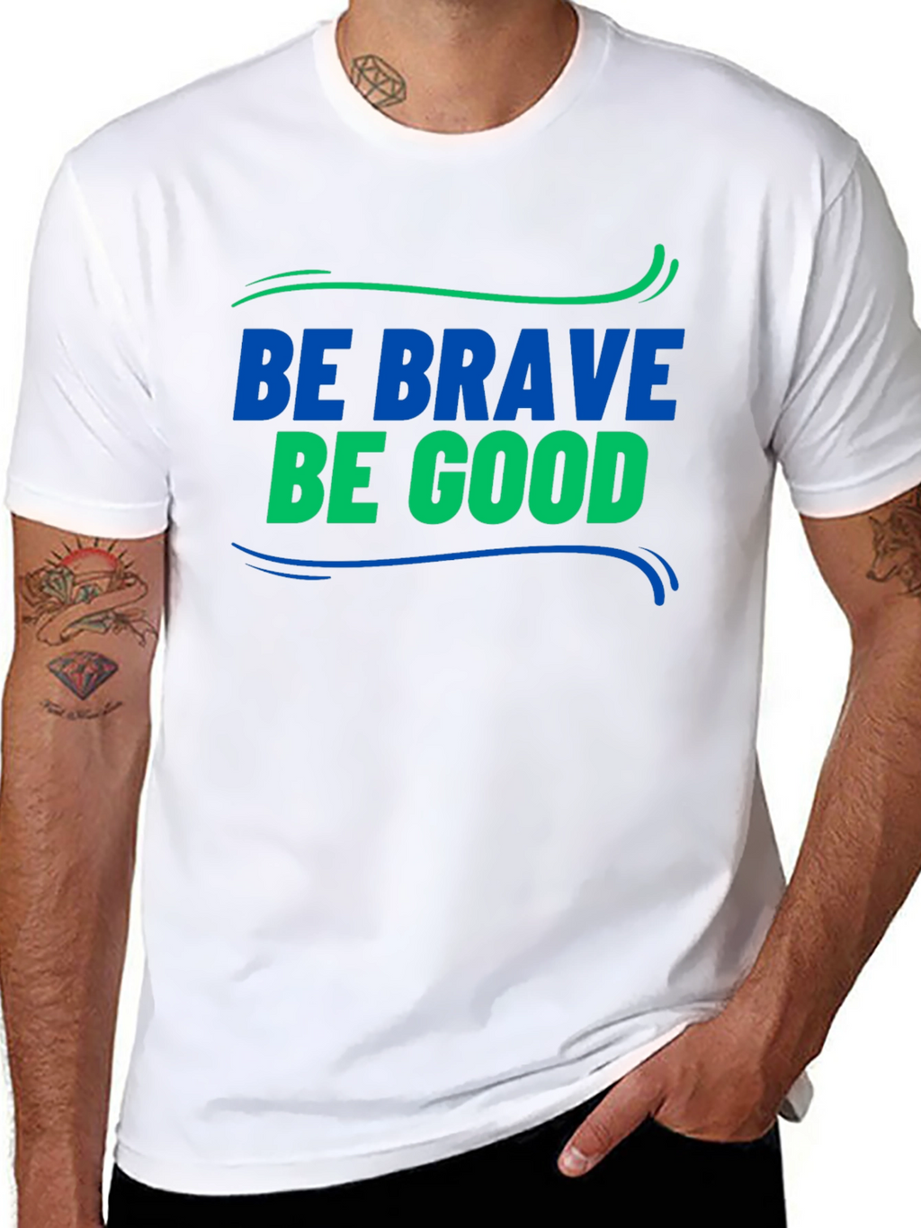 Be Brave Be Good Graphic Tee - Classic Style