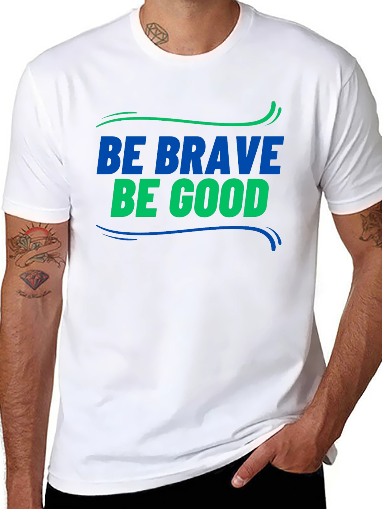Be Brave Be Good Graphic Tee - Classic Style