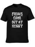 Freaks Come Out at Night Graphic Tee - Black