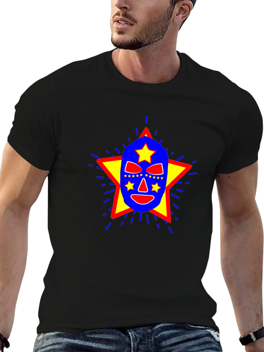 Lucha Libre Mask Graphic T-Shirt