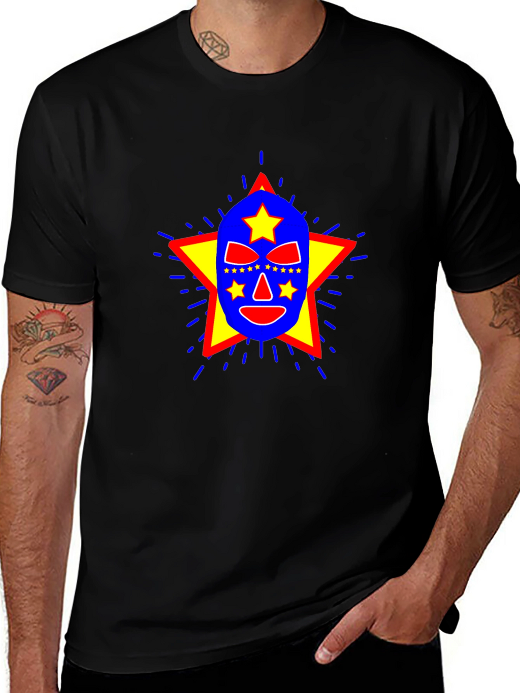 Lucha Libre Mask Graphic T-Shirt