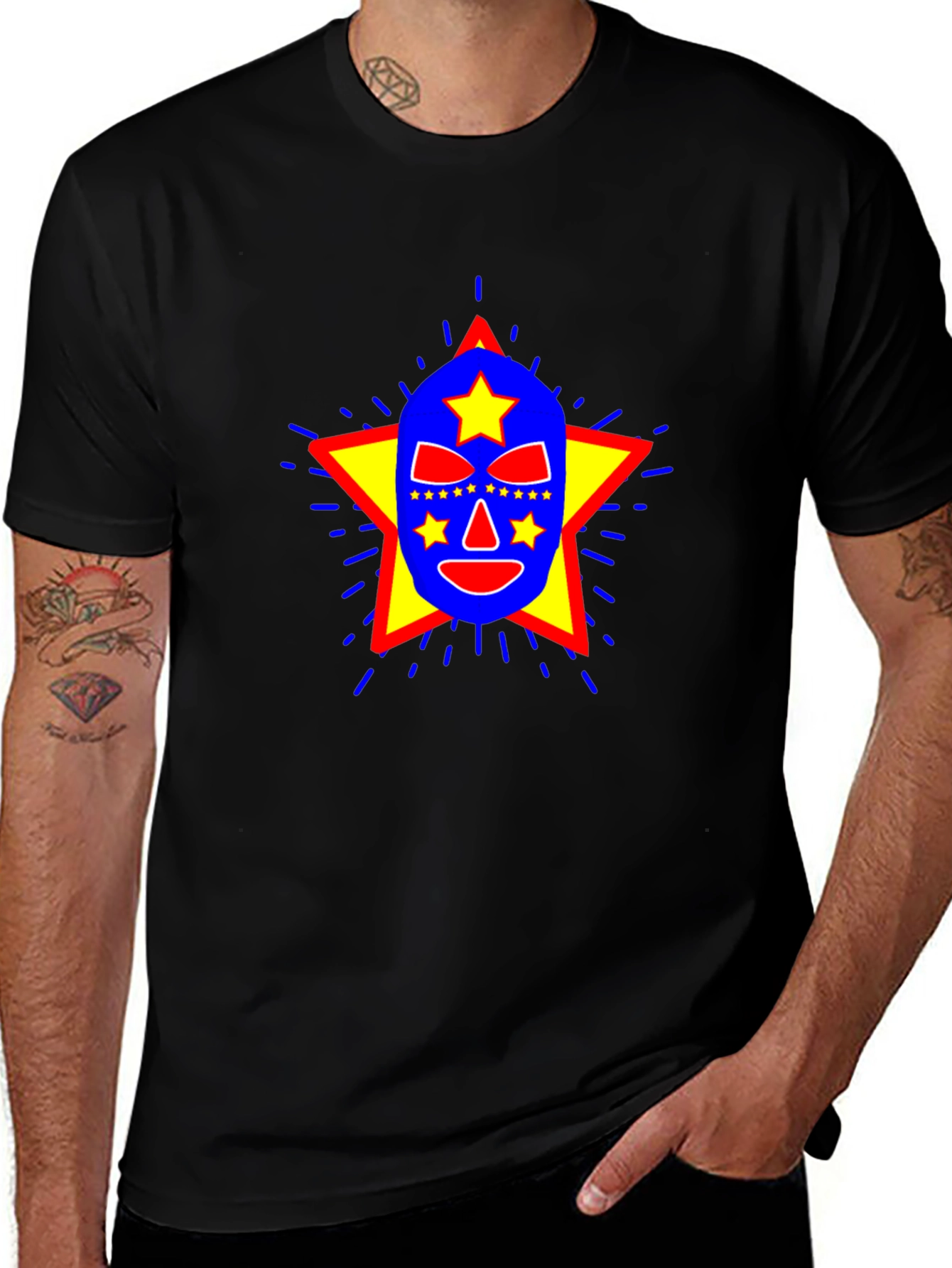 Lucha Libre Mask Graphic T-Shirt