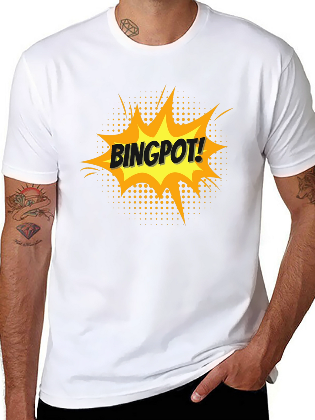 BINGPOT! T-Shirt - Comic Style Black Tee
