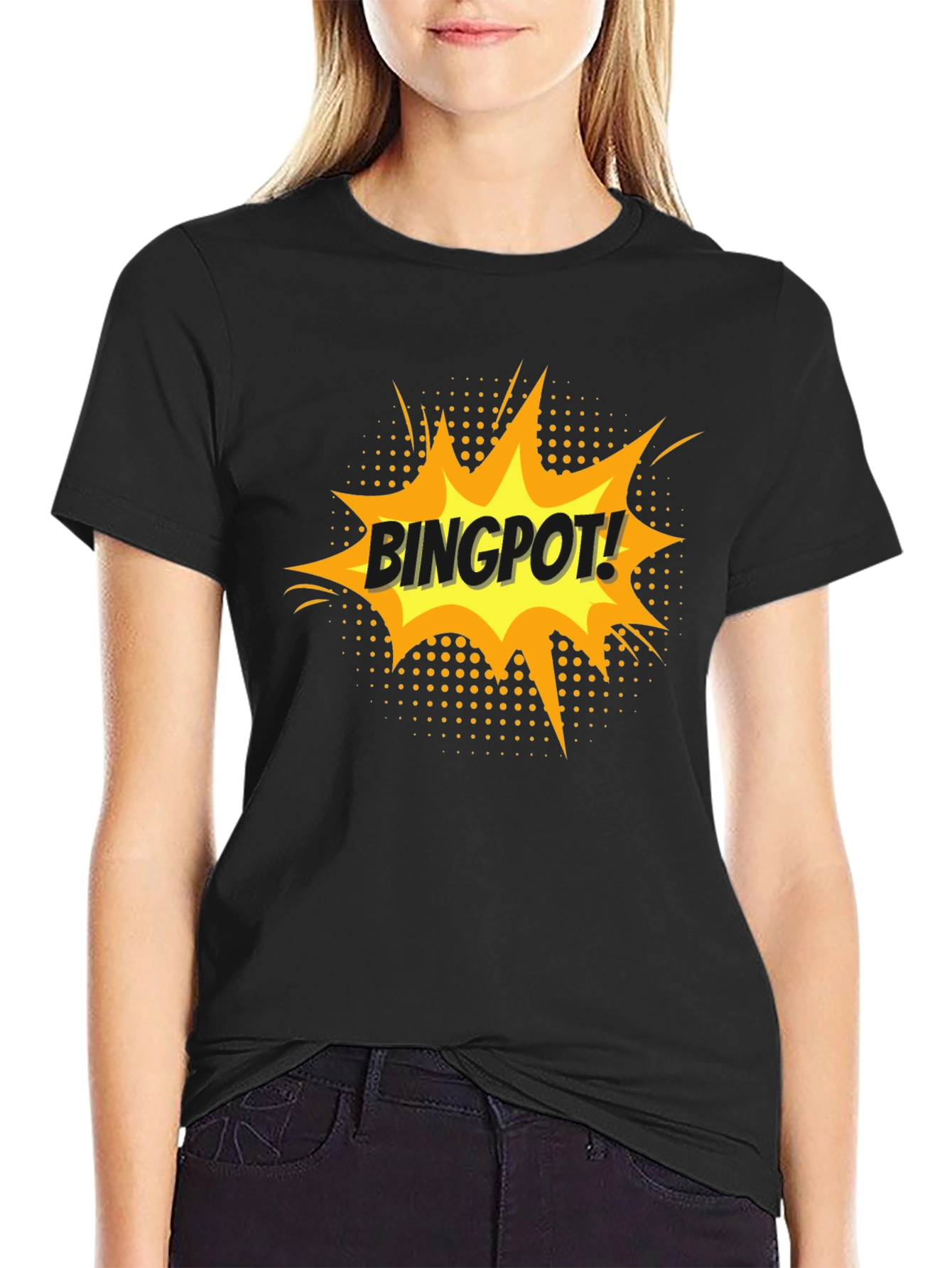 BINGPOT! T-Shirt - Comic Style Black Tee