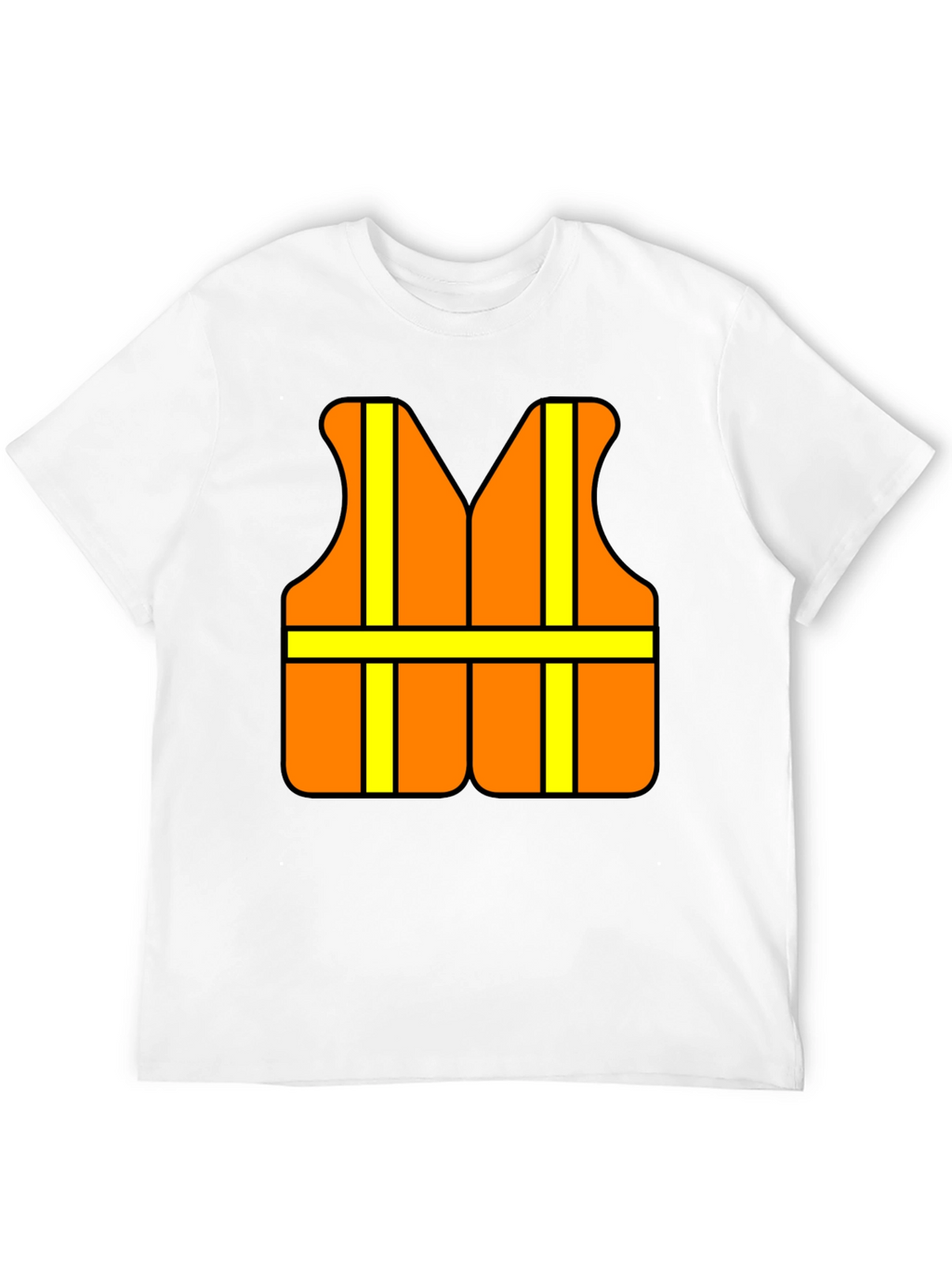 Funny Construction Worker Safety Vest Graphic T-Shirt