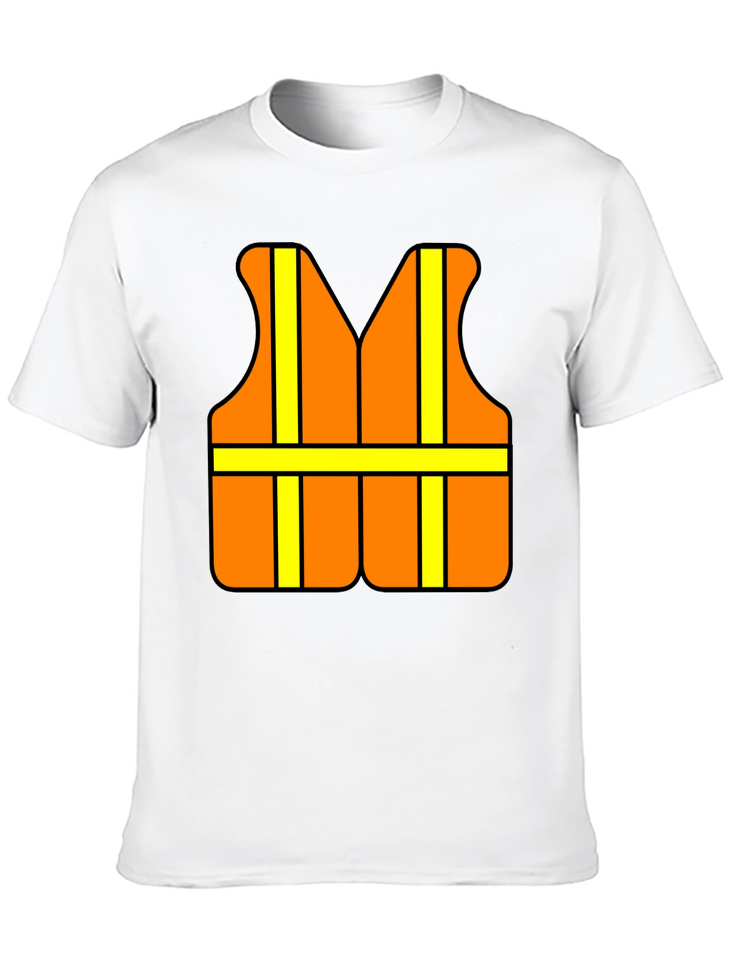 Funny Construction Worker Safety Vest Graphic T-Shirt