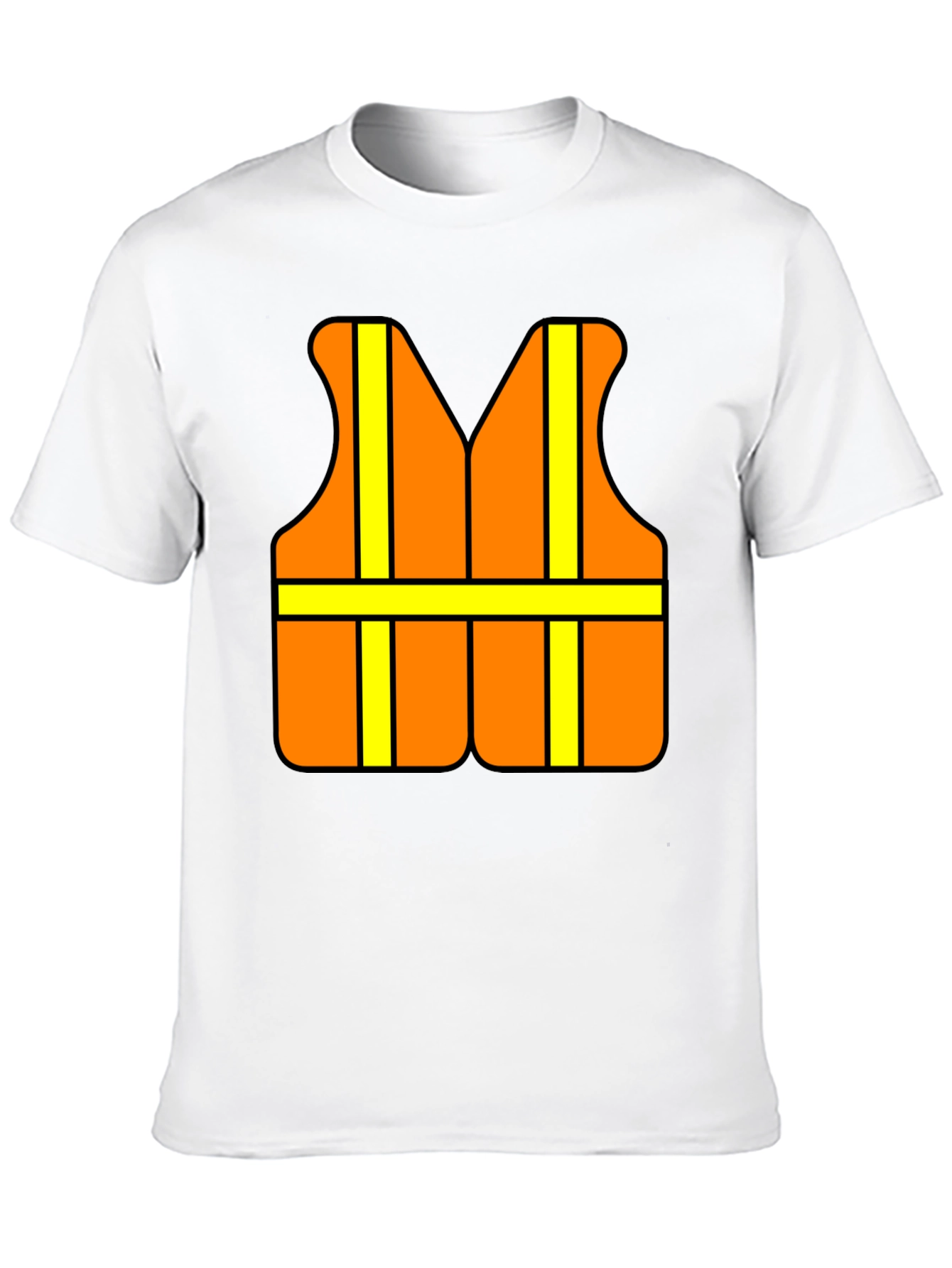 Funny Construction Worker Safety Vest Graphic T-Shirt