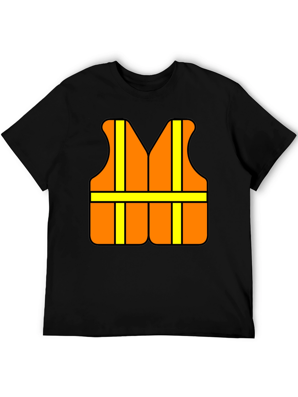 Funny Construction Worker Safety Vest Graphic T-Shirt