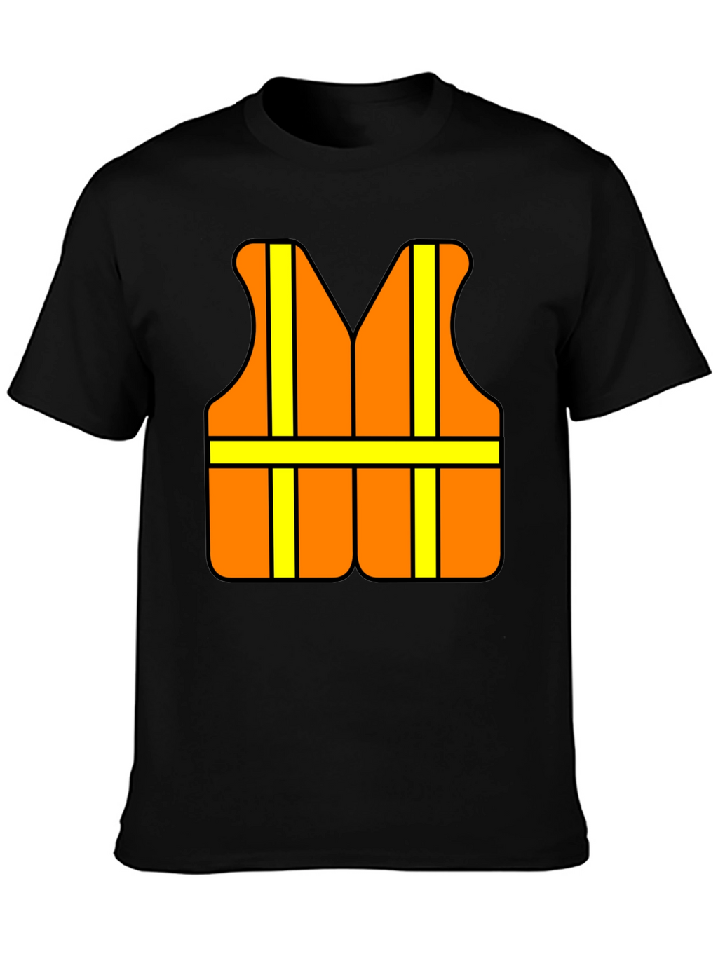 Funny Construction Worker Safety Vest Graphic T-Shirt
