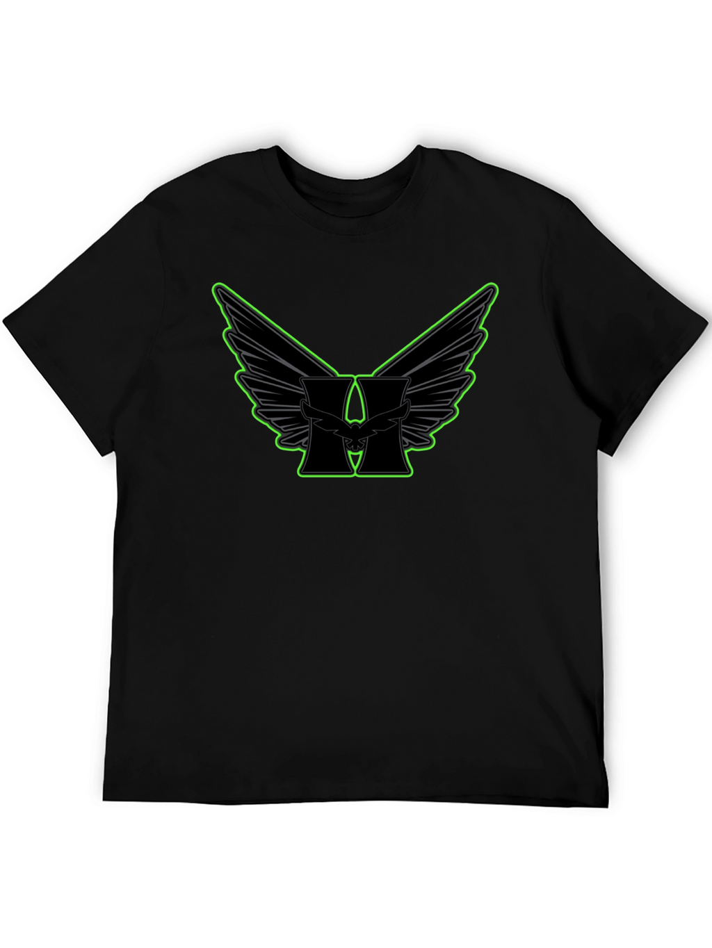 Winged H Graphic Black T-Shirt