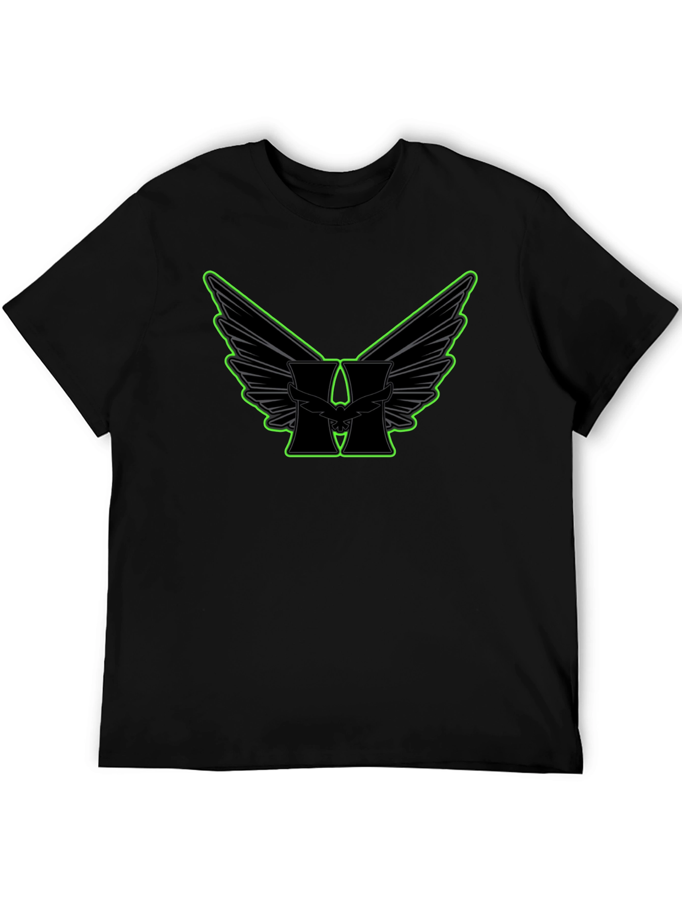 Winged H Graphic Black T-Shirt