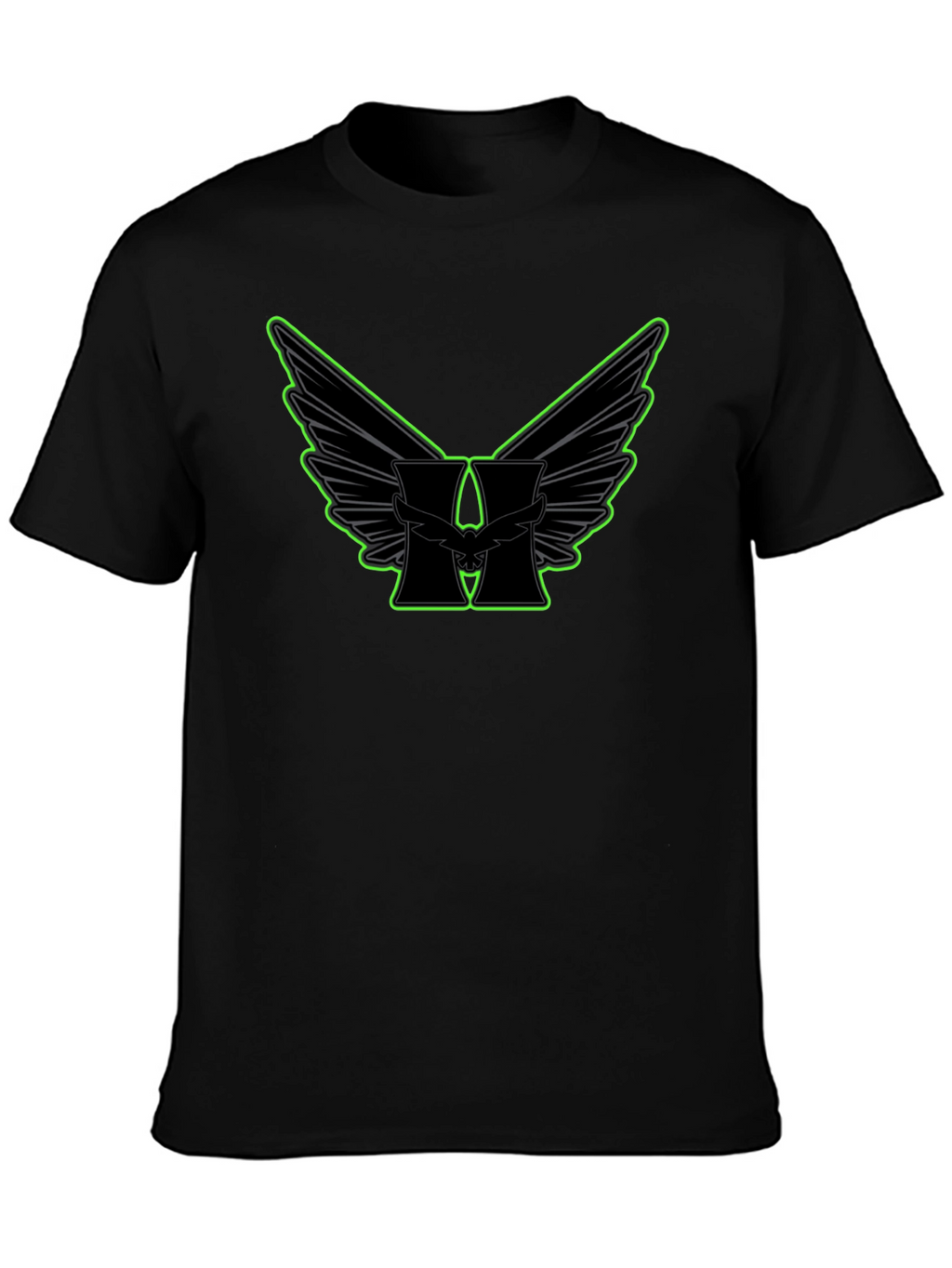 Winged H Graphic Black T-Shirt