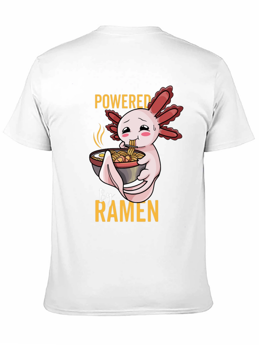 Powered by Ramen Axolotl Black T-Shirt