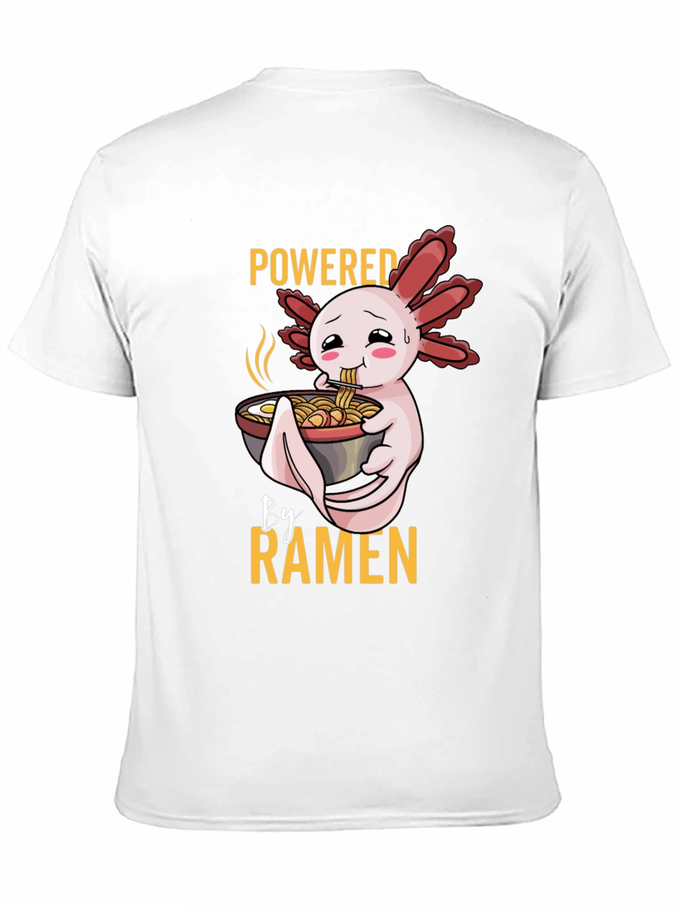 Powered by Ramen Axolotl Black T-Shirt