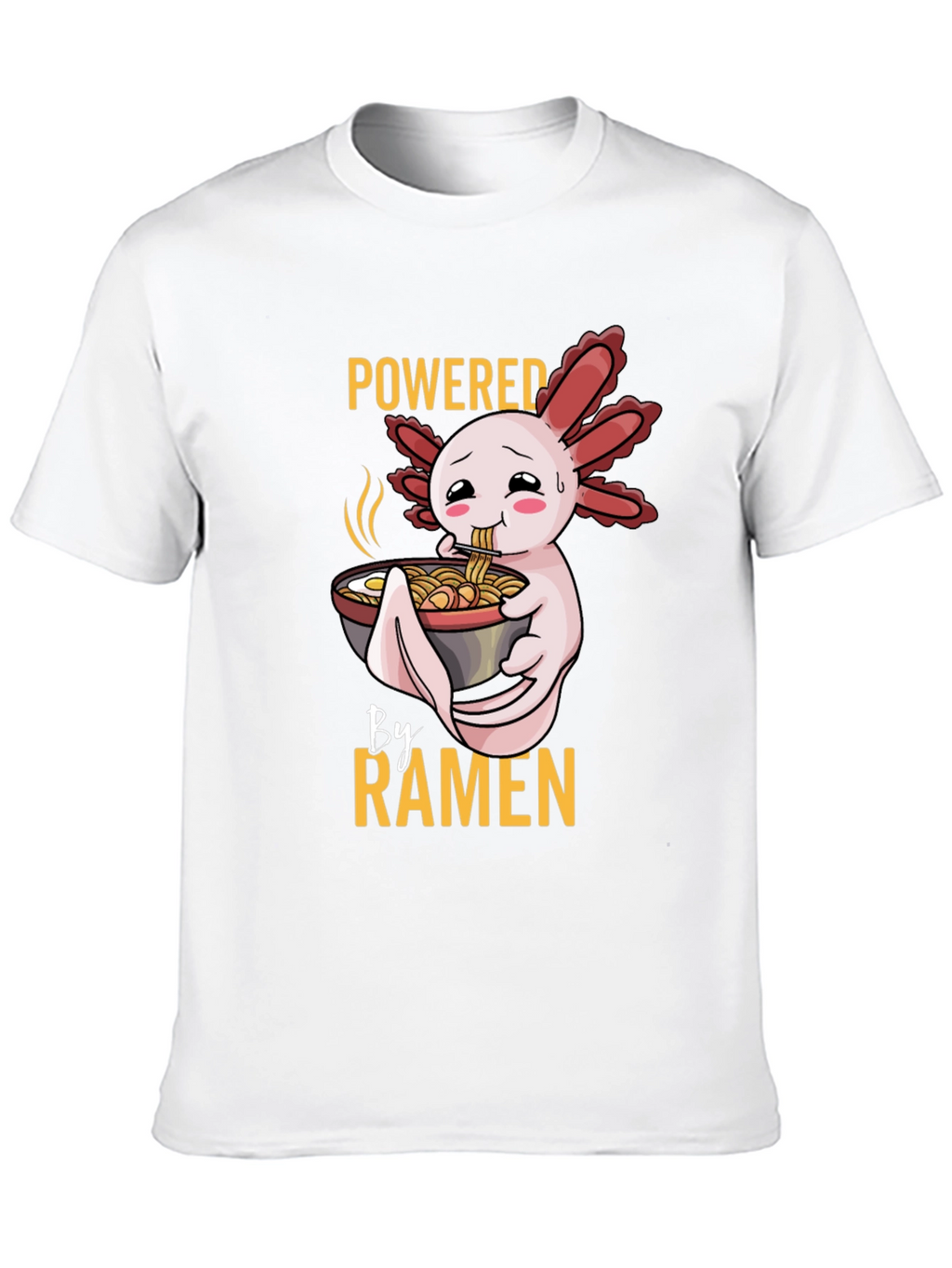 Powered by Ramen Axolotl Black T-Shirt