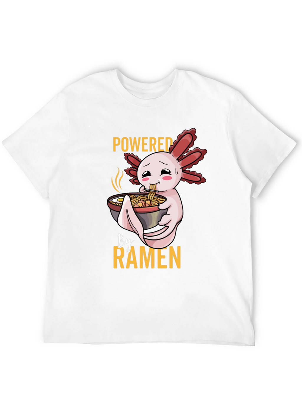 Powered by Ramen Axolotl Black T-Shirt